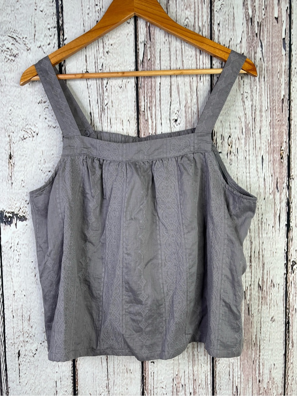 🏷️NWT Splendid Oyster Grey Gray Tank Top Size Large MSRP $138 Adjustable Straps